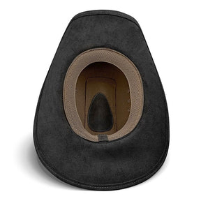 American Stride Black Leather Cowboy Hat