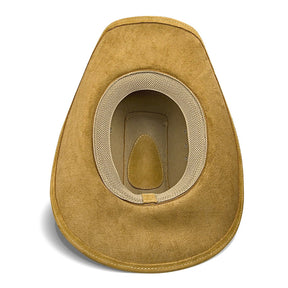American Stride Beige Leather Cowboy Hat