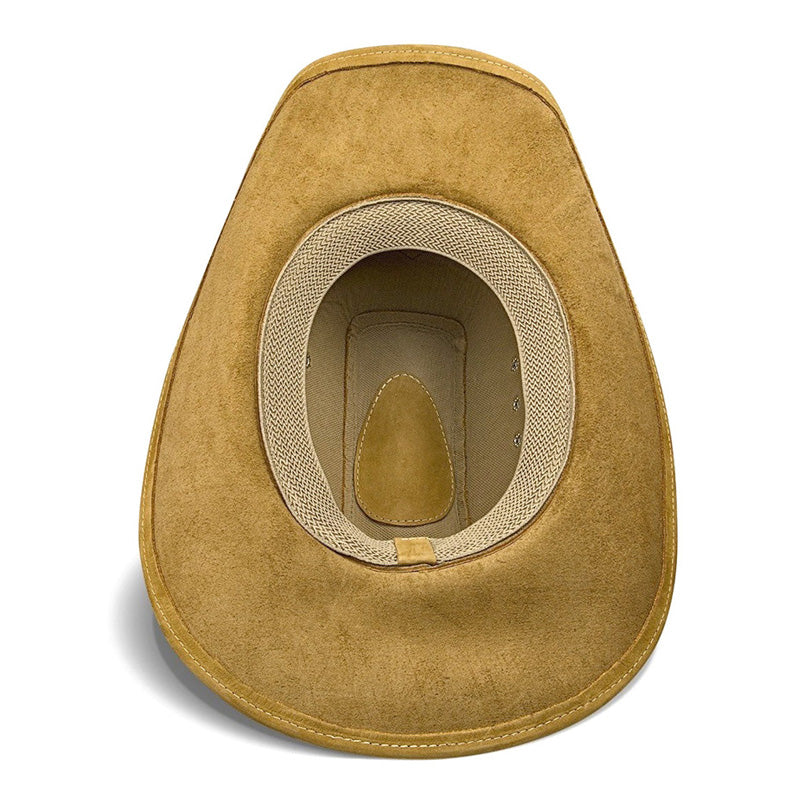 American Stride Beige Leather Cowboy Hat