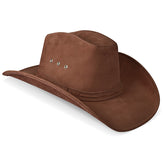 American Stride Brown Leather Cowboy Hat