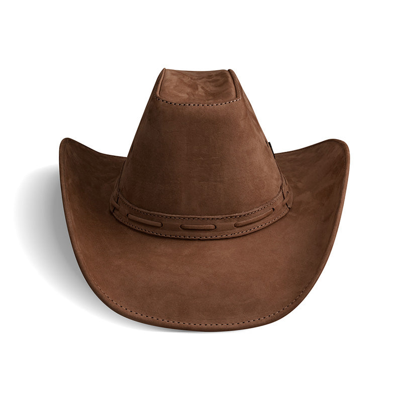 American Stride Brown Leather Cowboy Hat