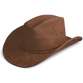 American Stride Brown Leather Cowboy Hat