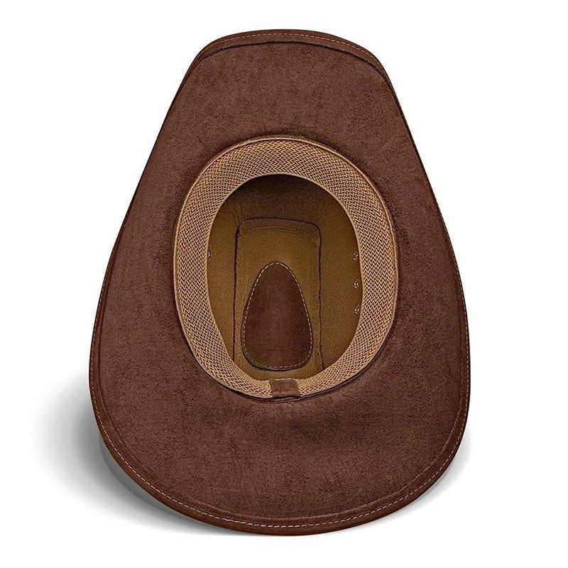 American Stride Brown Leather Cowboy Hat