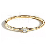 10k Ring Yellow Gold for Womens with Diamond Wedding