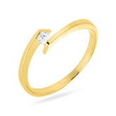 10k Yellow Gold Ring With Diamond 2.50mm Wedding