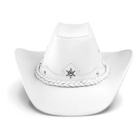 Cowboy Hat White Leather American Star