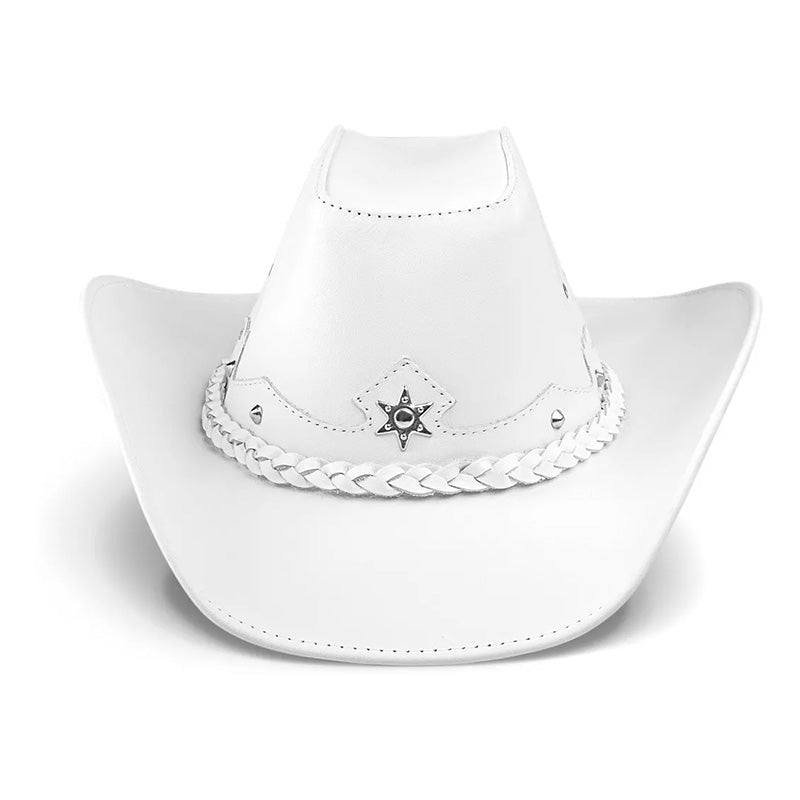 Cowboy Hat White Leather American Star