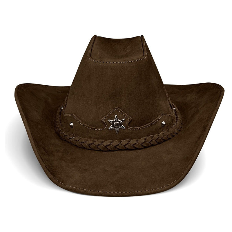 Cowboy Hat Western Dark Brown Leather American Star