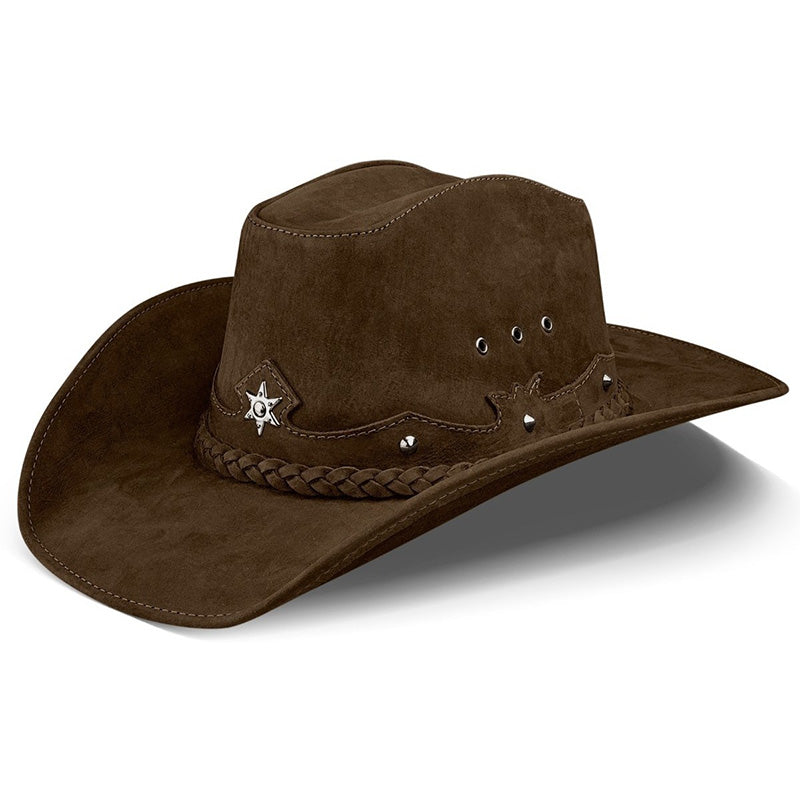 Cowboy Hat Western Dark Brown Leather American Star