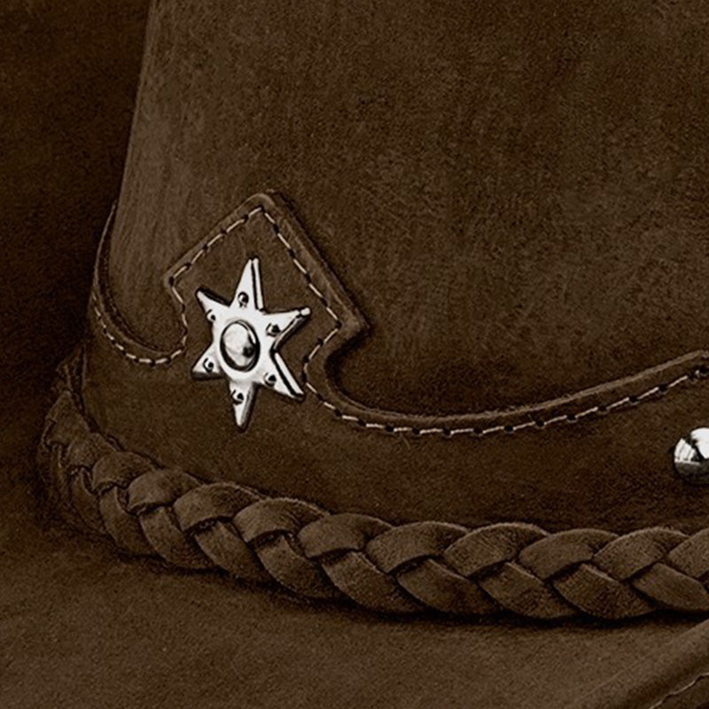 Cowboy Hat Western Dark Brown Leather American Star