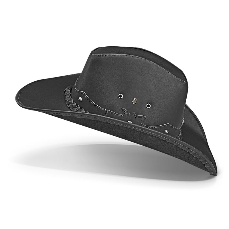 Cowboy Hat Western Phantom Black Leather American Star