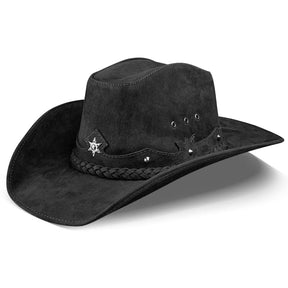 Cowboy Hat Western Black Leather American Star