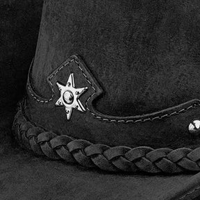 Cowboy Hat Western Black Leather American Star