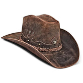 Cowboy Hat Vintage Brown Leather American Star