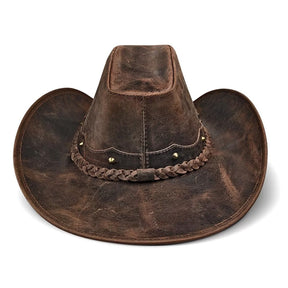 Cowboy Hat Vintage Brown Leather American Star