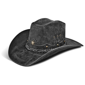 Cowboy Hat Western Vintage Black Leather American Star