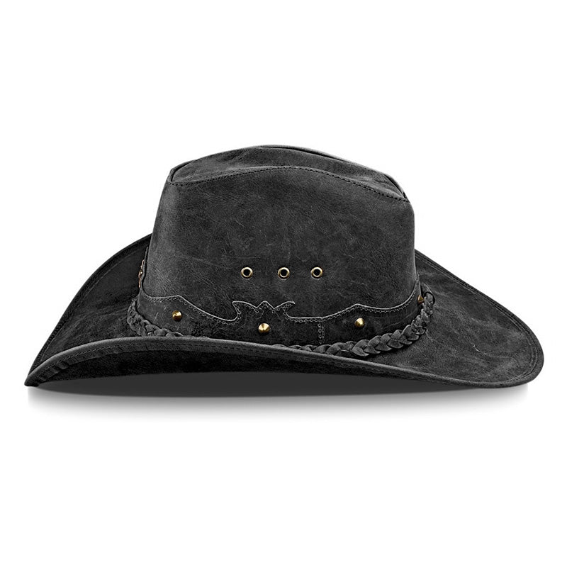 Cowboy Hat Western Vintage Black Leather American Star