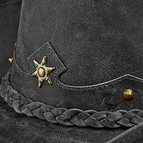 Cowboy Hat Western Vintage Black Leather American Star