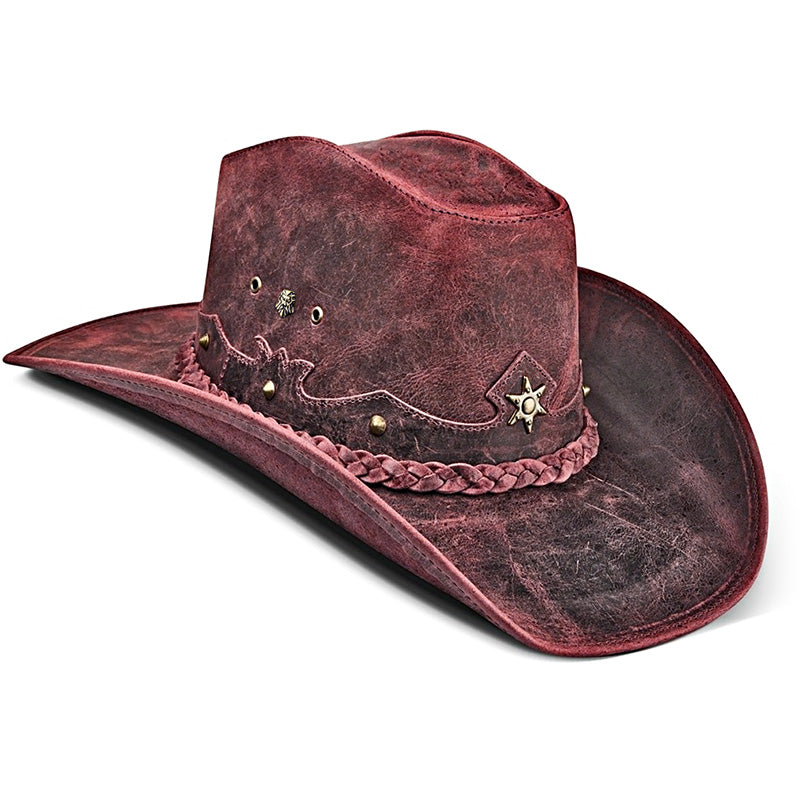 Cowboy Hat Western Vintage Red Leather American Star