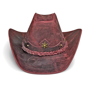 Cowboy Hat Western Vintage Red Leather American Star