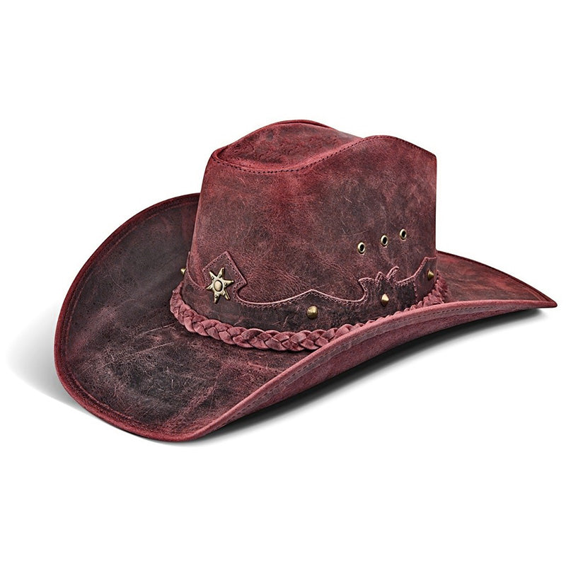 Cowboy Hat Western Vintage Red Leather American Star