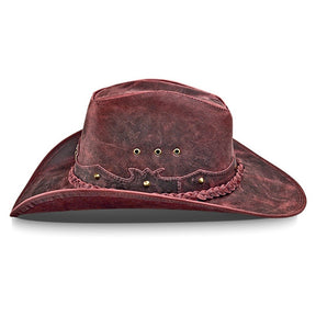 Cowboy Hat Western Vintage Red Leather American Star