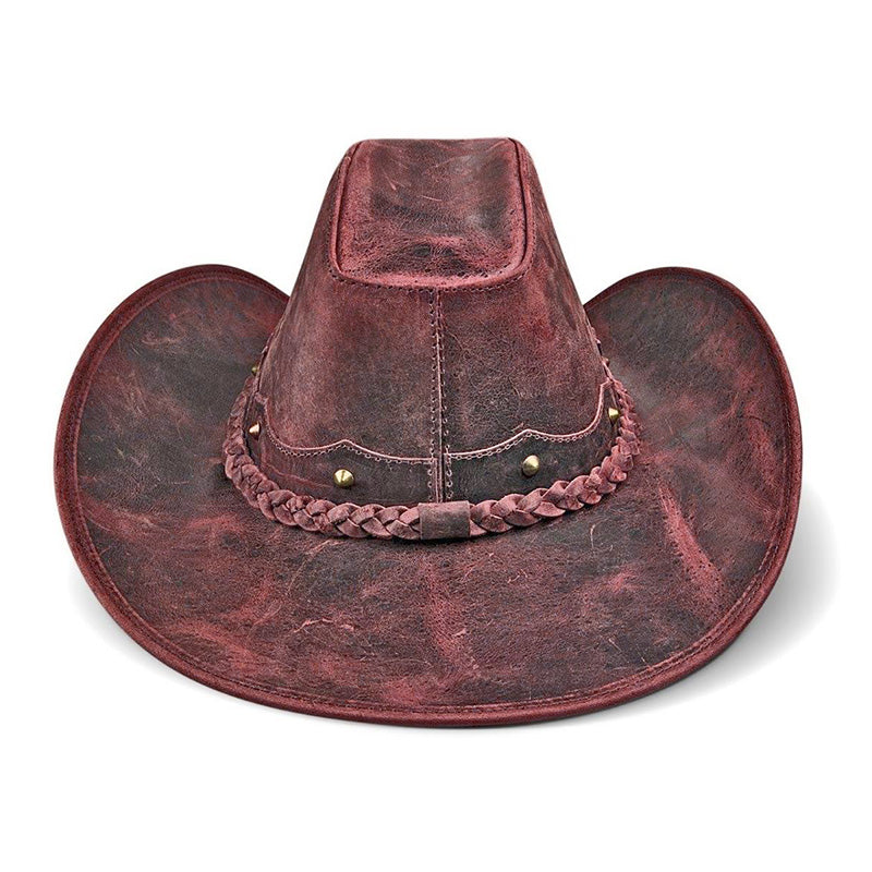 Cowboy Hat Western Vintage Red Leather American Star