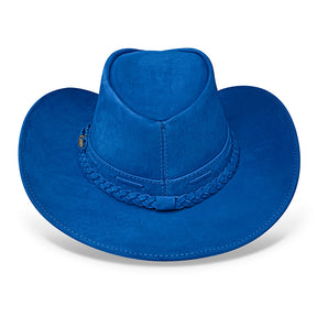 Cowboy Hat Blue Leather Texan Western