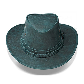 Cowboy Hat Blue Vintage Leather Western Maverick