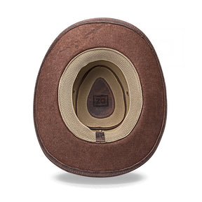 Cowboy Hat Brown Vintage Leather Western Maverick