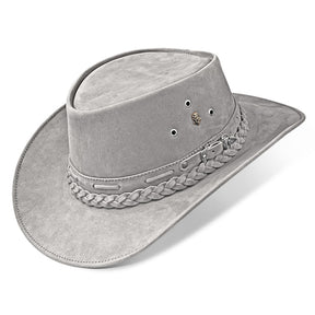 Cowboy Hat Gray Leather Western Maverick