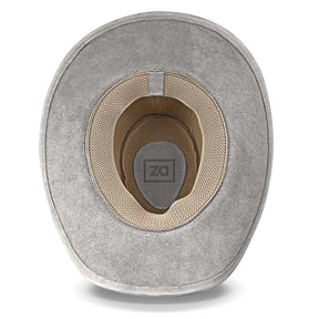 Cowboy Hat Gray Leather Western Maverick