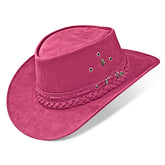 Cowboy Hat Pink Leather Western Maverick