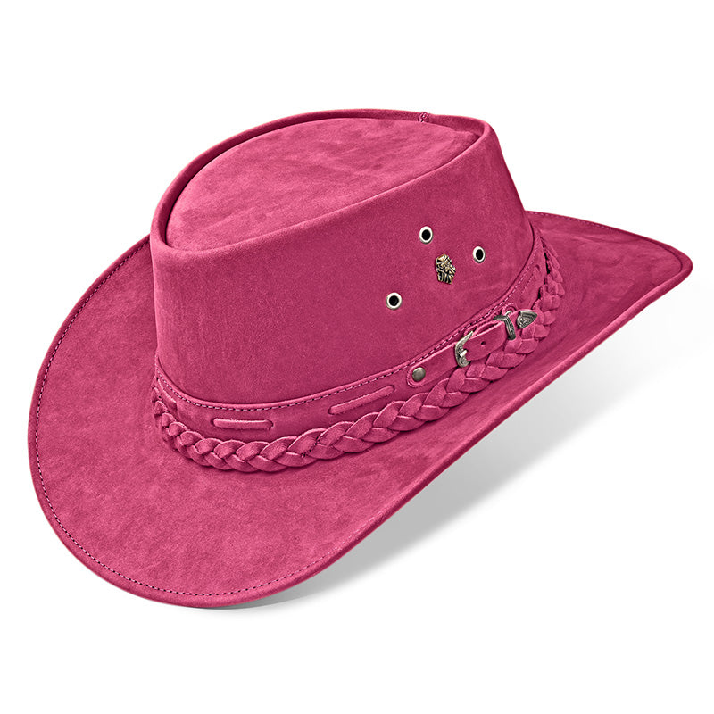 Cowboy Hat Pink Leather Western Maverick