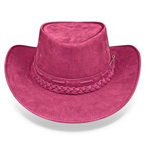 Cowboy Hat Pink Leather Western Maverick