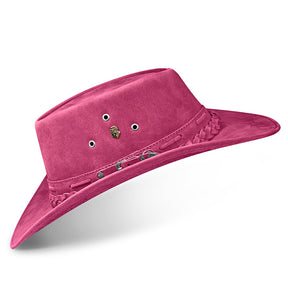 Cowboy Hat Pink Leather Western Maverick