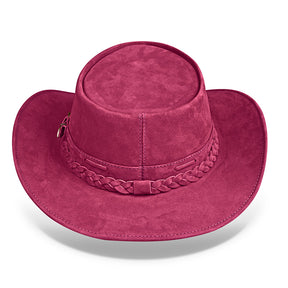 Cowboy Hat Pink Leather Western Maverick