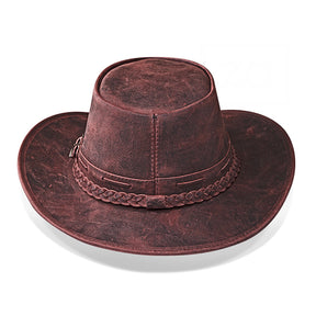Cowboy Hat Western Red Vintage Leather Maverick
