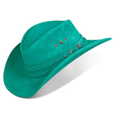 Cowboy Hat Turquoise Leather Western Trailblazer