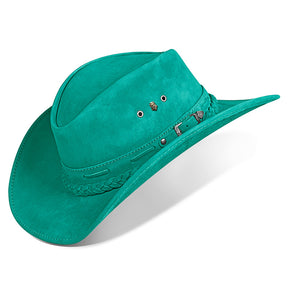 Cowboy Hat Turquoise Leather Western Trailblazer