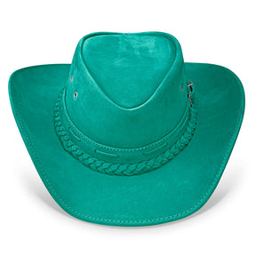 Cowboy Hat Turquoise Leather Western Trailblazer