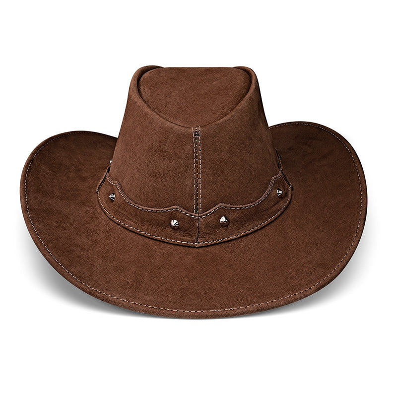 Cowboy Hat Western Brown Leather Texas Star