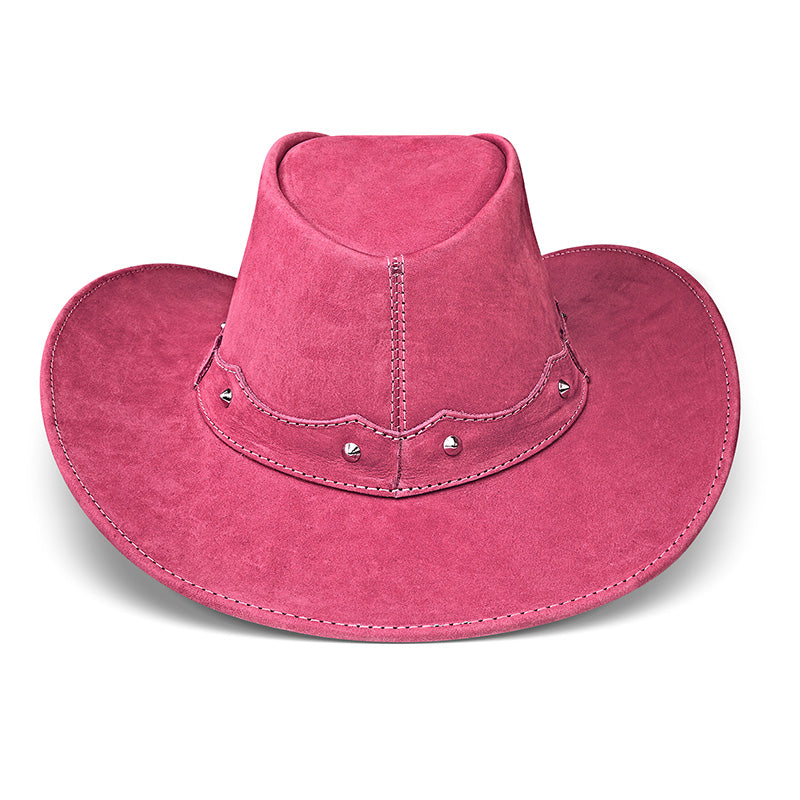 Cowboy Hat Western Pink Leather Texas Star