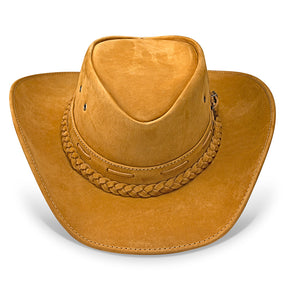 Cowboy Hat Beige Leather Western Trailblazer