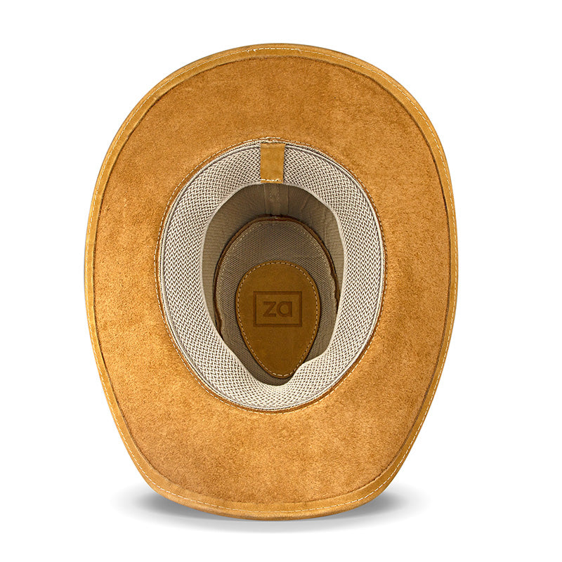 Cowboy Hat Beige Leather Western Trailblazer