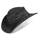 Cowboy Hat Black Leather Western Trailblazer