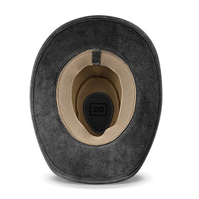 Cowboy Hat Black Leather Western Trailblazer