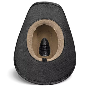 Cowboy Hat Black Snake Cowhide American Star