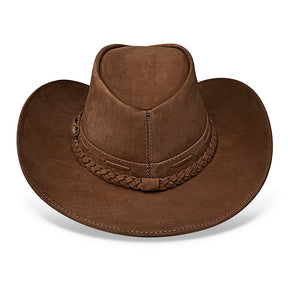 Cowboy Hat Brown Leather Western Trailblazer