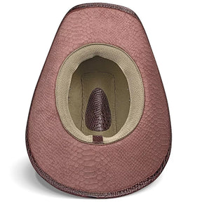 Cowboy Hat Brown Snake Cowhide American Star